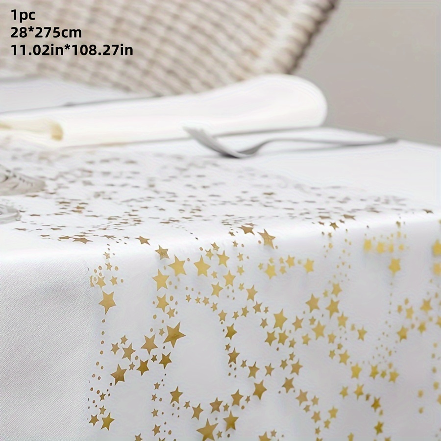 TEMU A Decorative Table Runner For The Desktop Featuring A Solid Color With Bronzing, Designed For Modern Outdoor Dining, Suitable For Home Tables ,