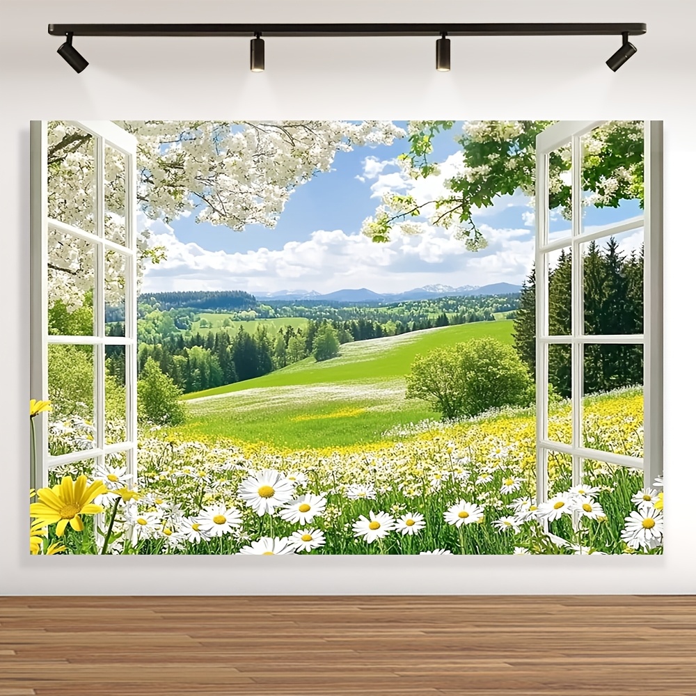 

1pc Wall Tapestry, Polyester Landscape Backdrop, Indoor & Outdoor Decor For All , Christmas & Fall Banner, No Electricity Or Battery Needed