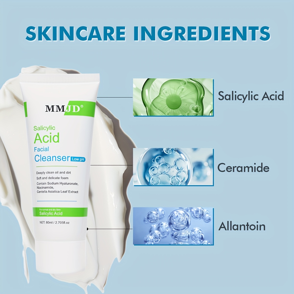 1pc salicylic acid deep cleansing cleanser 80ml 2 705fl