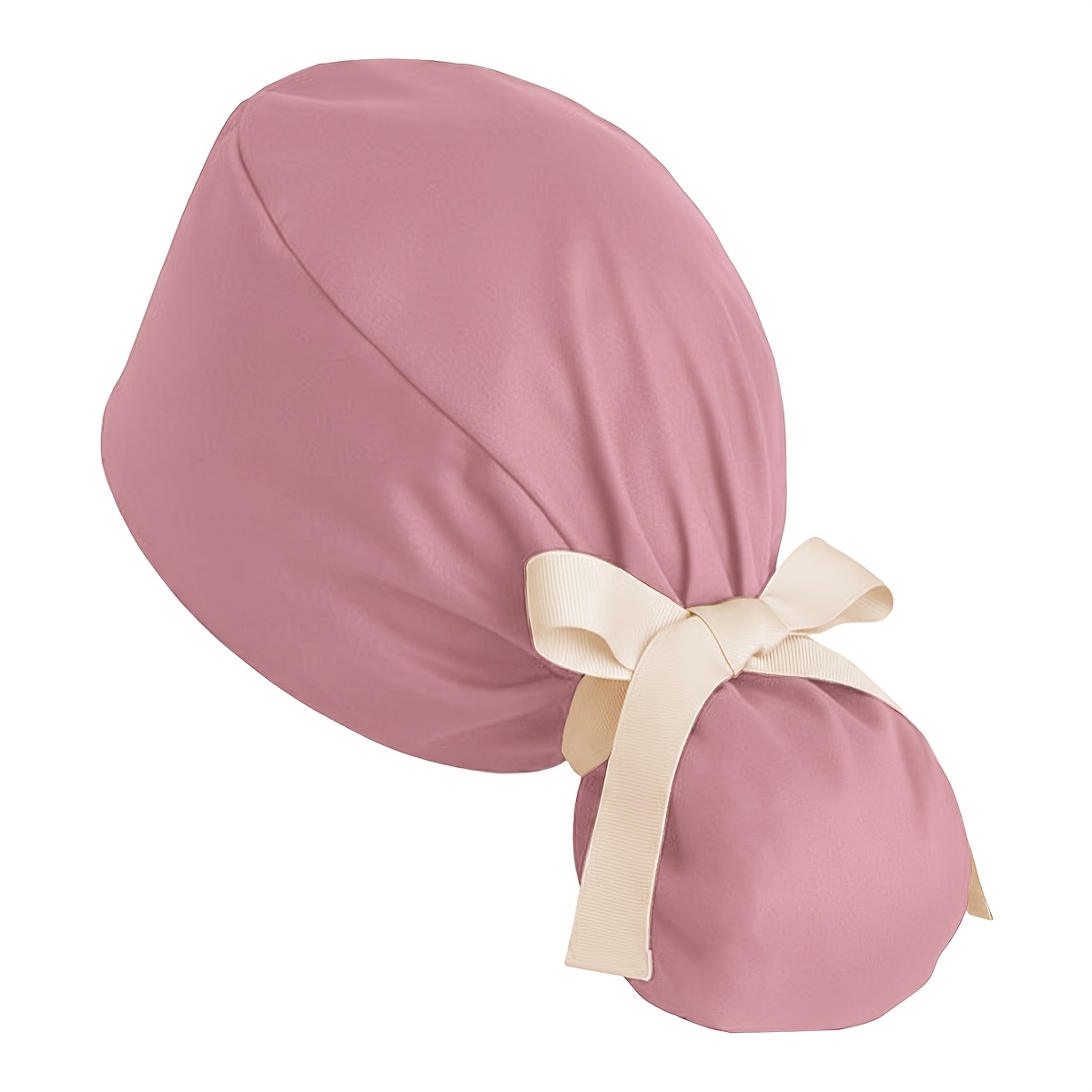 TEMU A Women's Long-tail Hat With A Velvet Lining, Suitable For Long Hair, Elastic, And