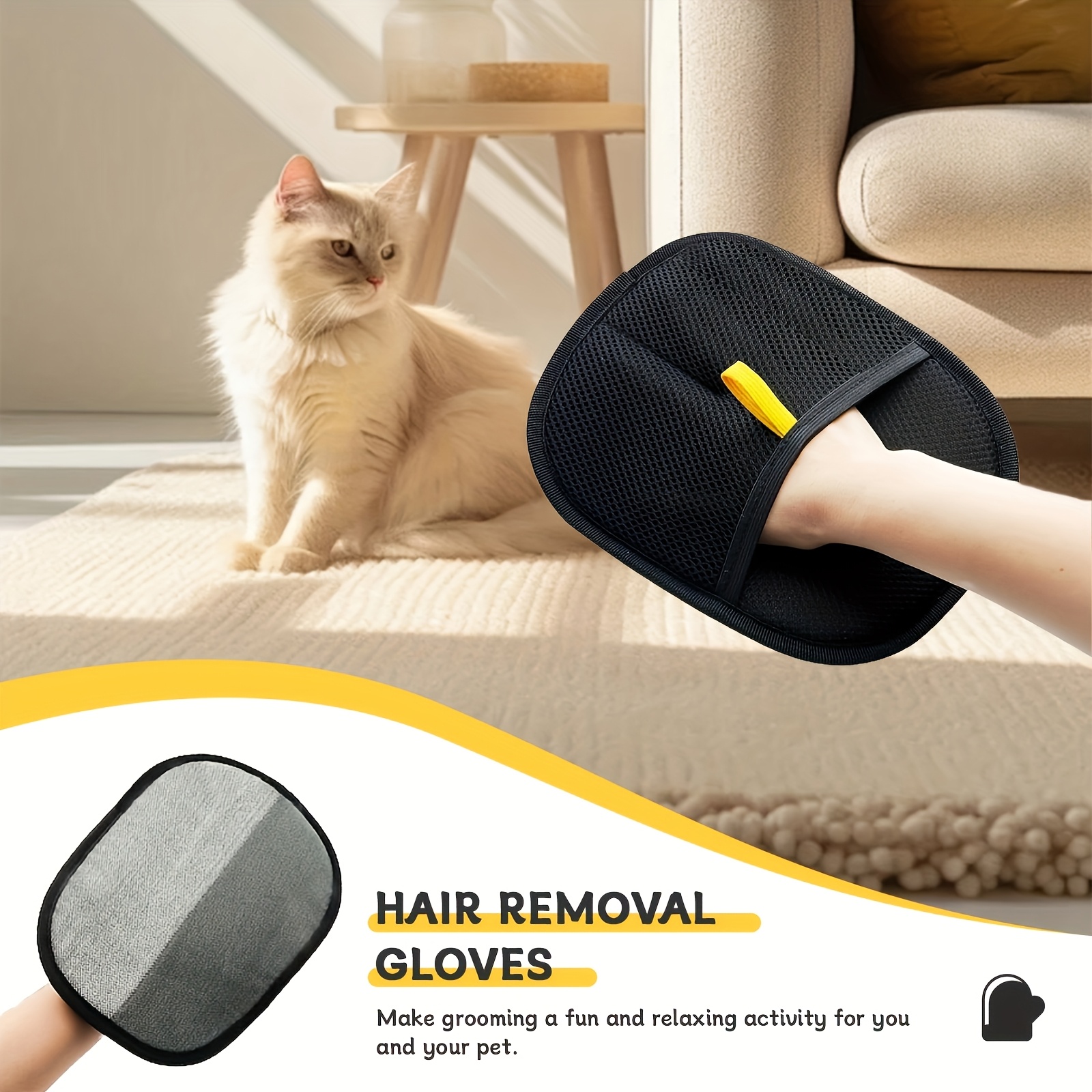 

Gloves For Removing Pet Hair And Lint - Featuring A Dual- Specifically Cleaning Cat Fur, Reusable To The And Tidiness Of Your Home.