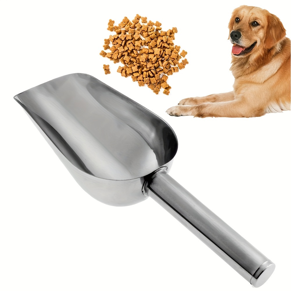 

Stainless Steel Pet Food Scoop - Large Capacity Dog Feeding Shovel - Durable Cat Food Spoon Dispenser