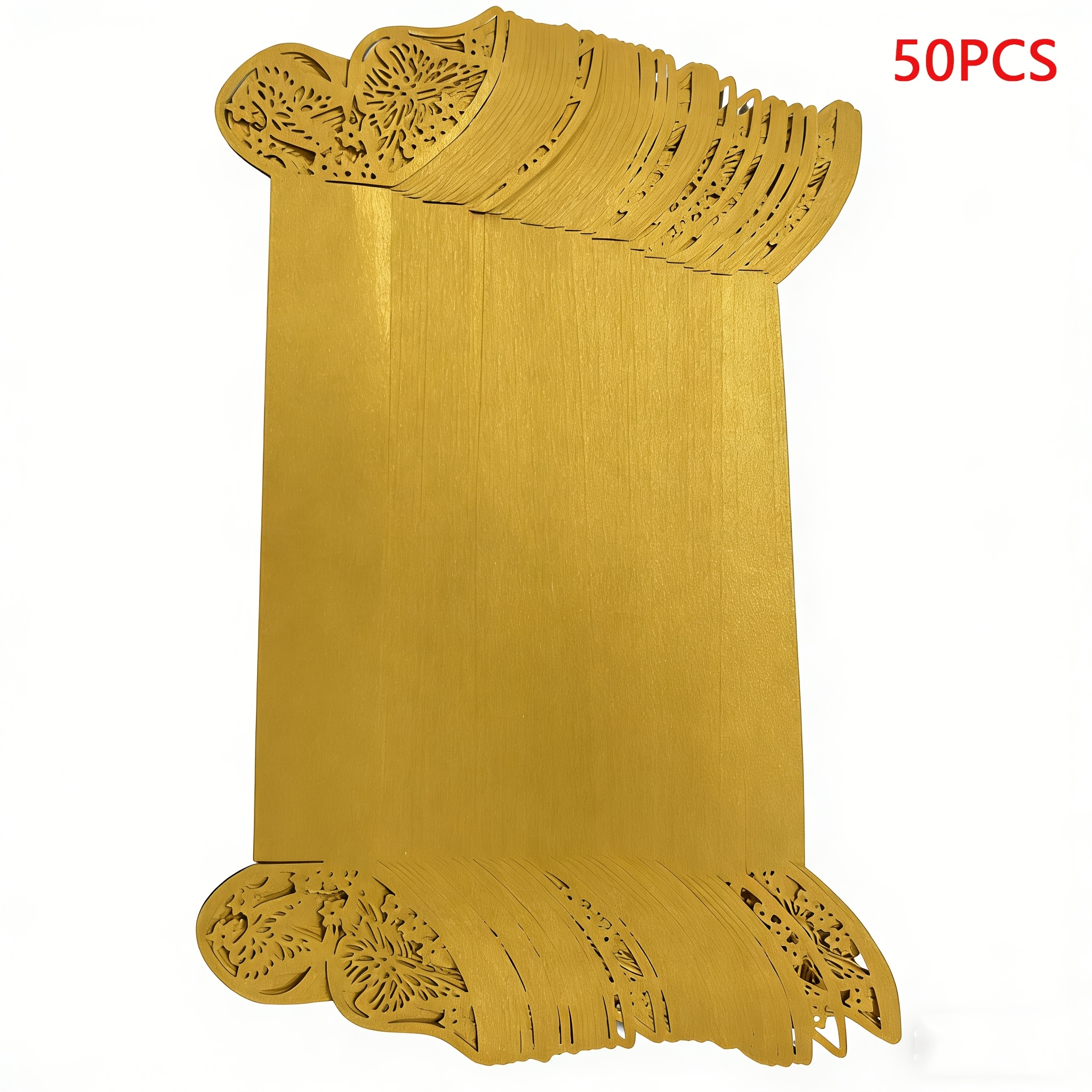 TEMU GOXAWEE Lampes 50pcs Anneaux de Serviette Papier Papillon, Porte-Serviettes en Papier Découpé à Laser 3D, Anneaux de Serviette Jetables Dorés