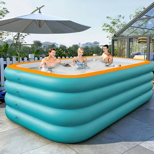 160 116 80inch adult pool home inflatable pool pvc4 ring reinforced suitable for yard outdoor camping party party inflatable pool paddling pool