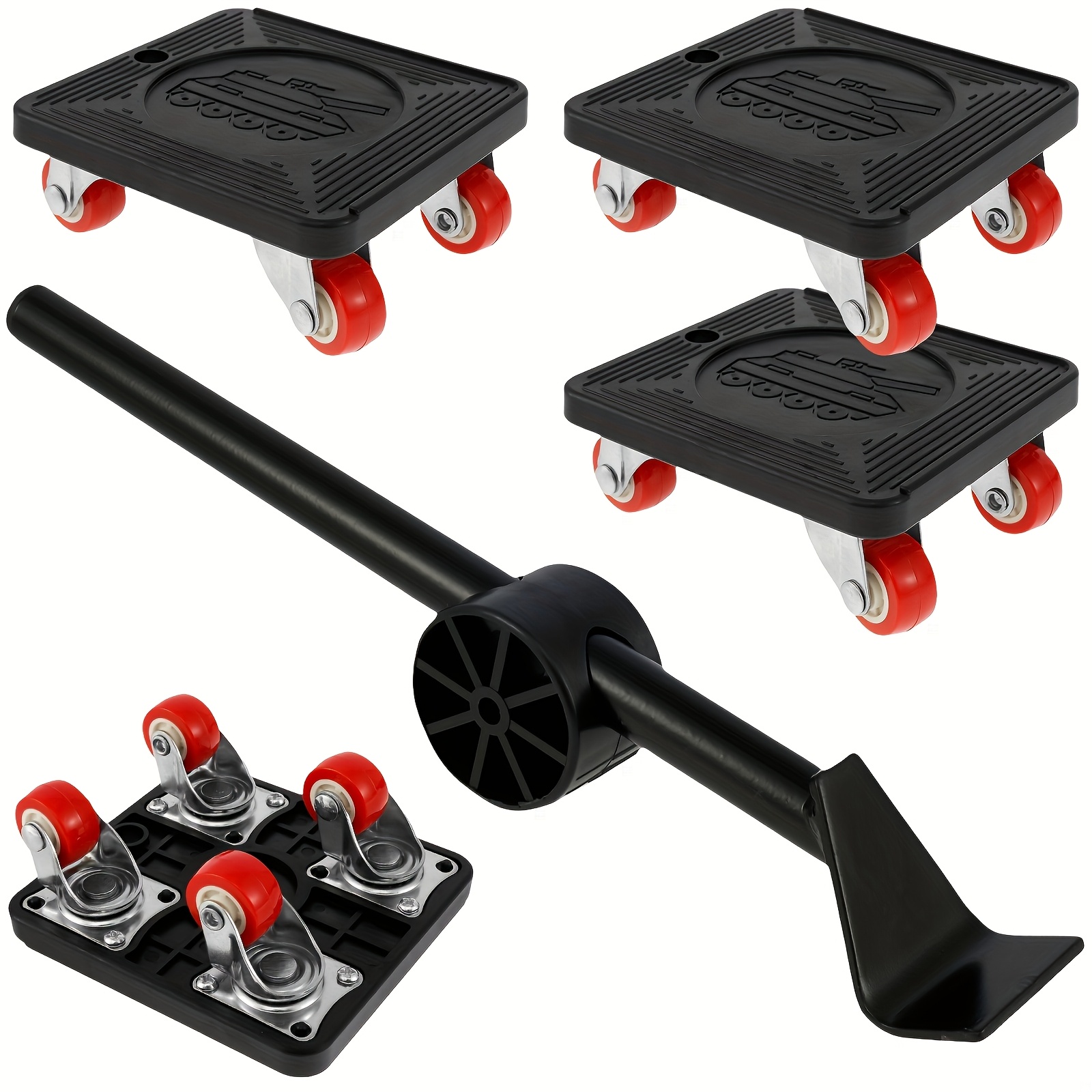 TEMU Kit per spostamento e sollevamento mobili pesanti da 5 pezzi - Supporta fino a 399.16 kg con cuscinetti scorrevoli e ruote girevoli a 360簞 - per