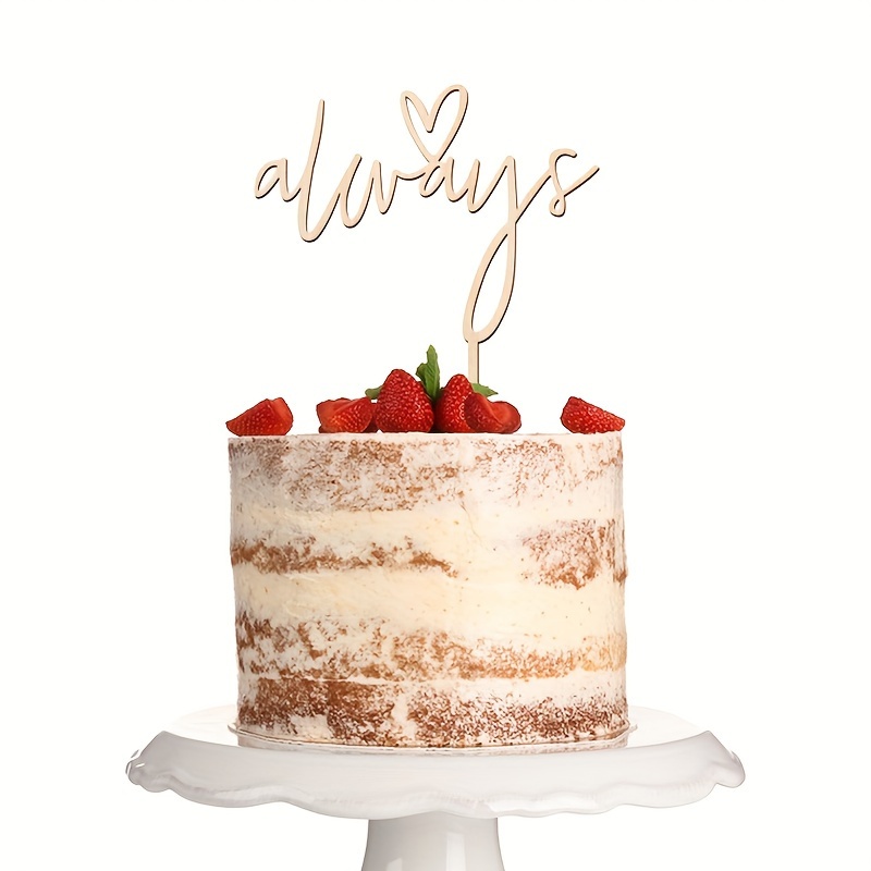 Topper Per Torta In Legno Rustico Mr & Mrs - Decorazione Per Matrimonio E Fidanzamento, 15x9,1 Cm - 3