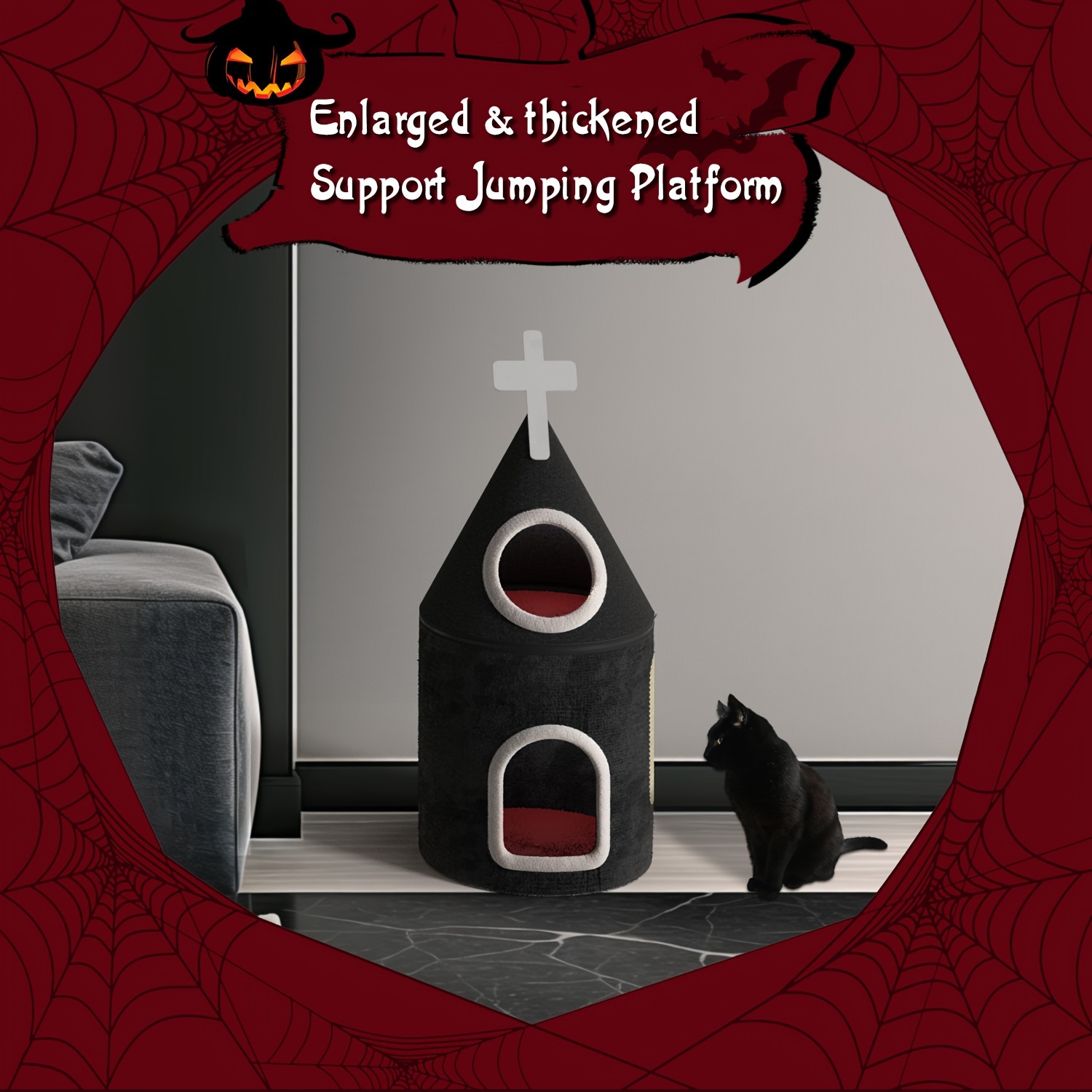 gothic cat condo indoor cats cat house cat hideaway cat Temu