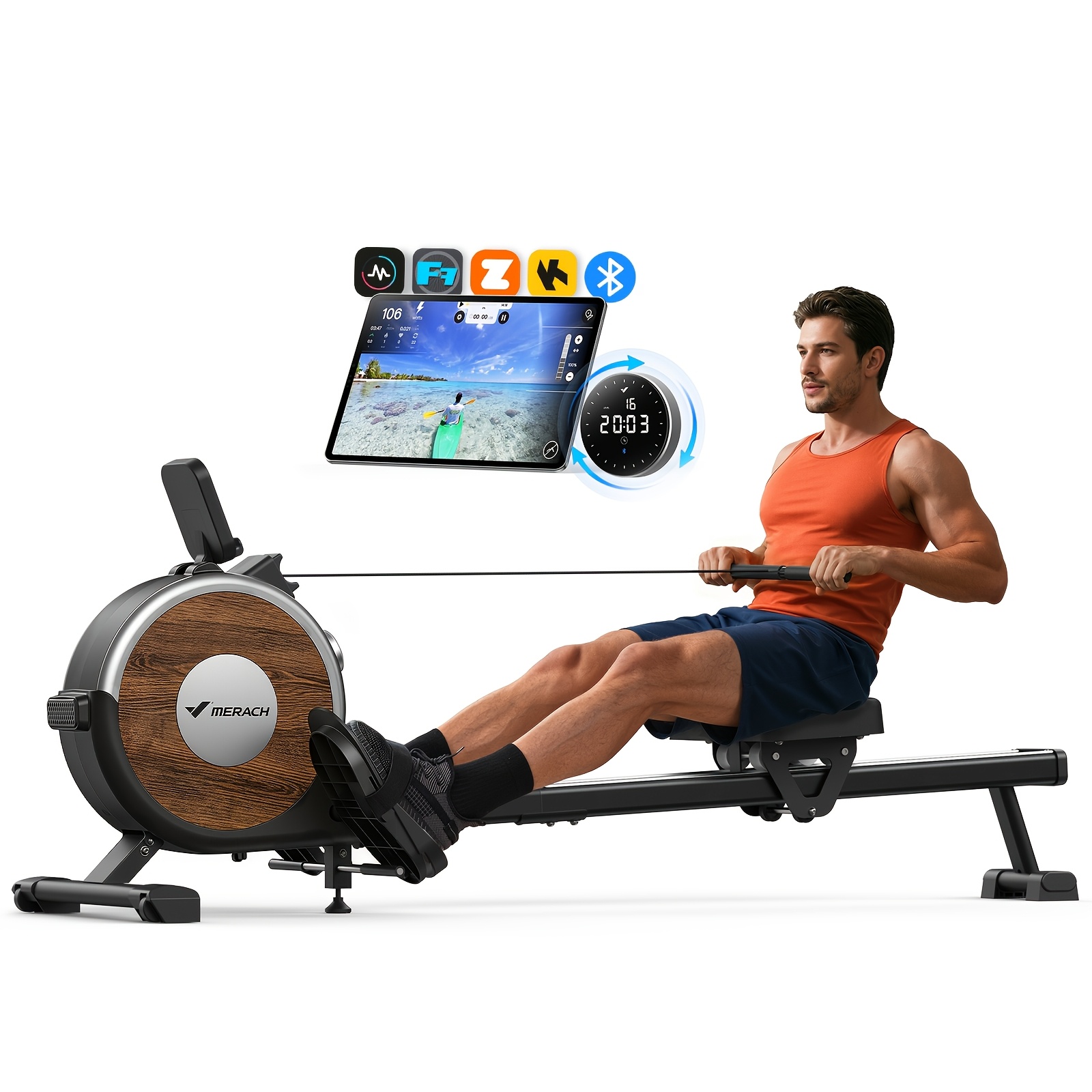 Temu utryup magnetic rowing machine 16 levels app compatible