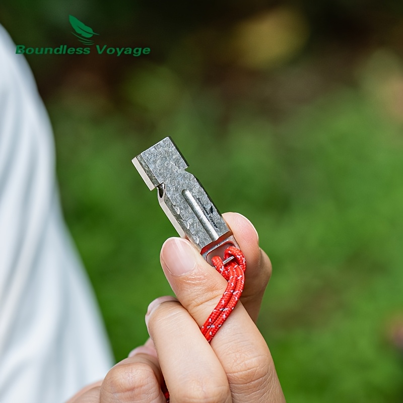 Pure Titanium Outdoor Emergency Whistle for Camping