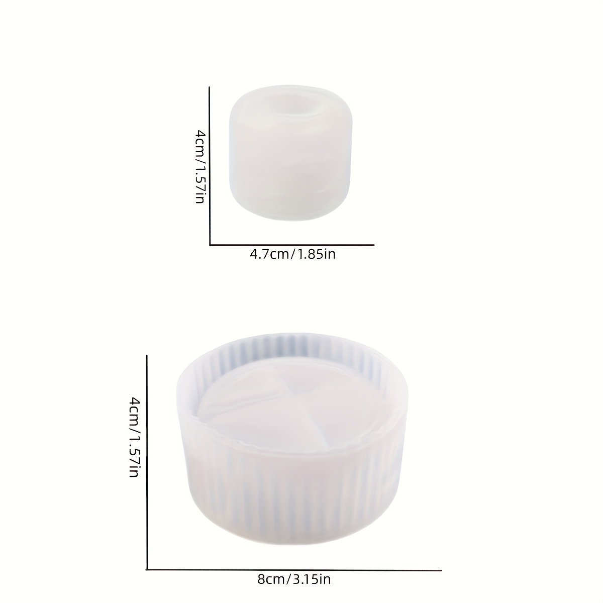2pcs Round Candlestick Silicone Molds, For Home Decor, Tabletop Ambiance, Holiday, Commemorative Gift, Silicone Material
