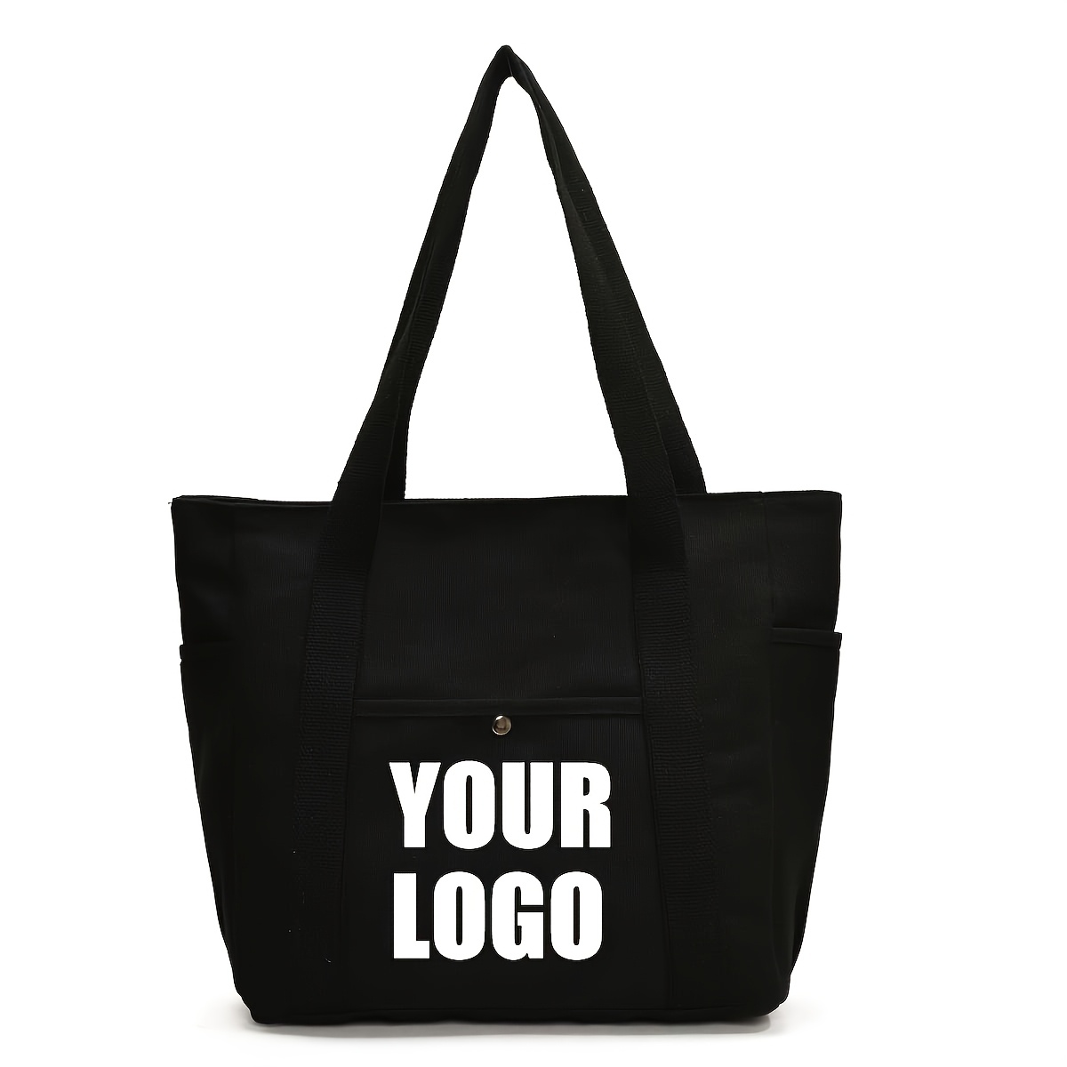 TEMU 1pc, Customizable Women's Tote Bag With Name/logo/photo, Multi-, Zipper Closure, Wear-resistant Material, Suitable For Single Shoulder Or Hand
