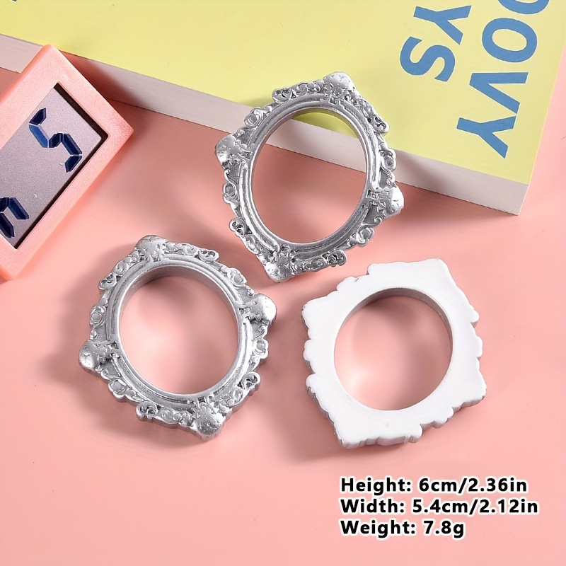 5pcs Mixed Resin Photo Frames Dollhouse Accessories