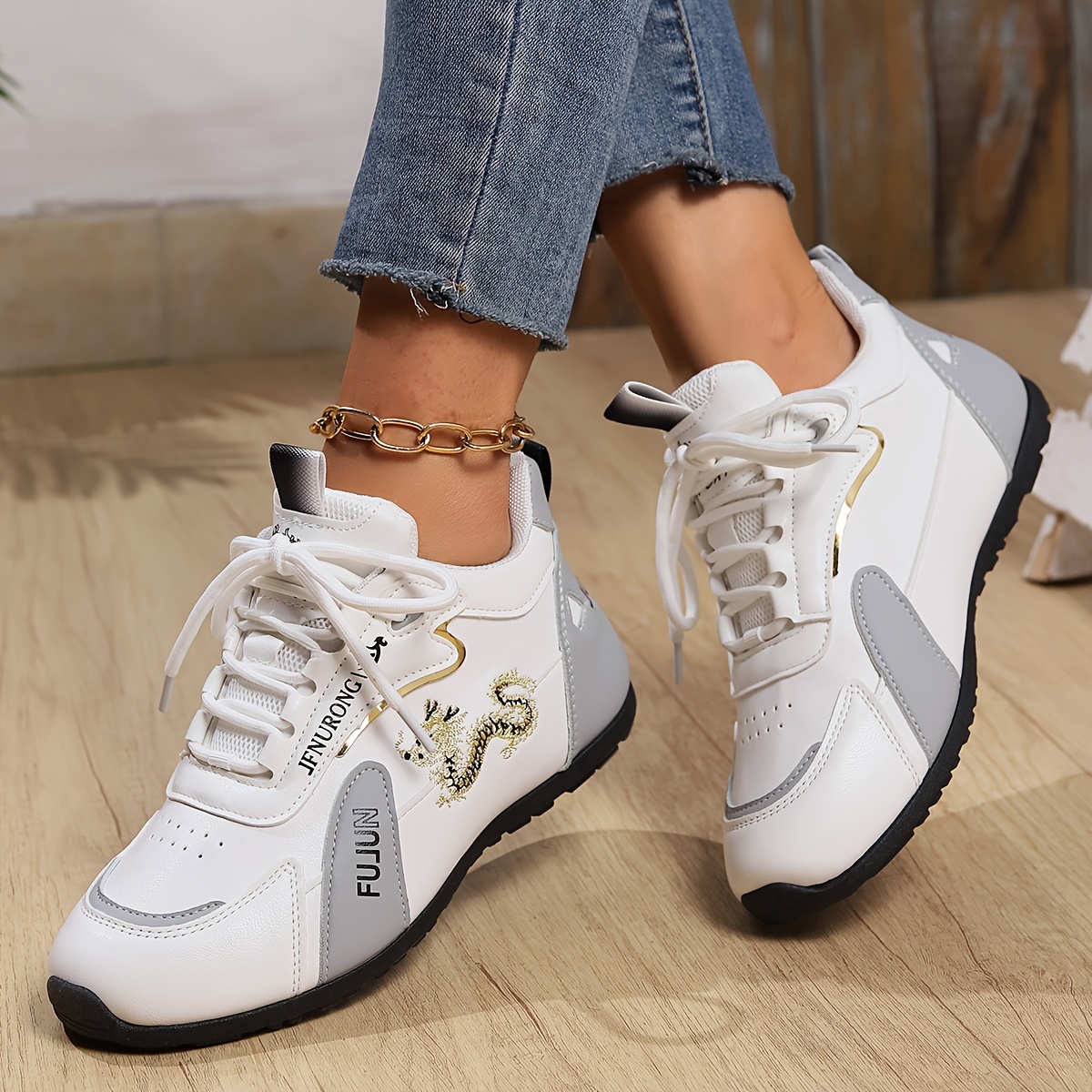 

Baskets mode femme, style tendance dessin animé, chaussures de sport décontractées, chaussures de sport basses confortables