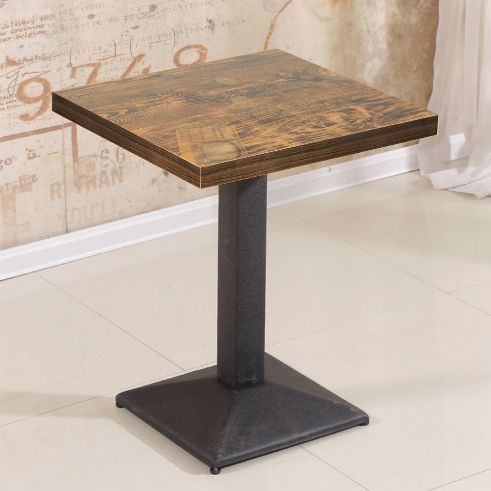 Vivolilv Bistro Table In Wood And Metal - Dining Table 60x60x75cm - Brown