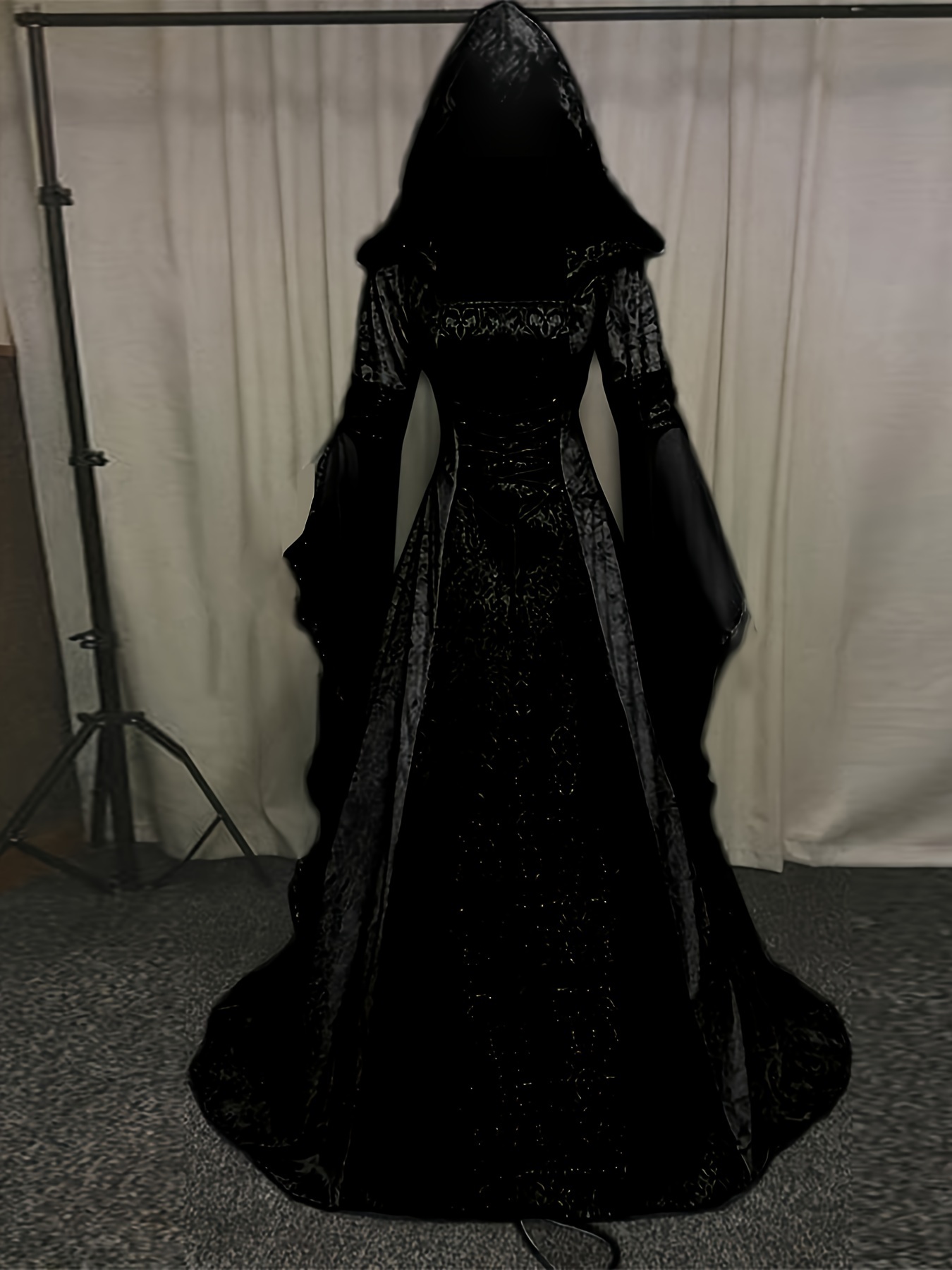 Robe Médiévale Femme Capuche - Style Renaissance Gothique Costume Halloween