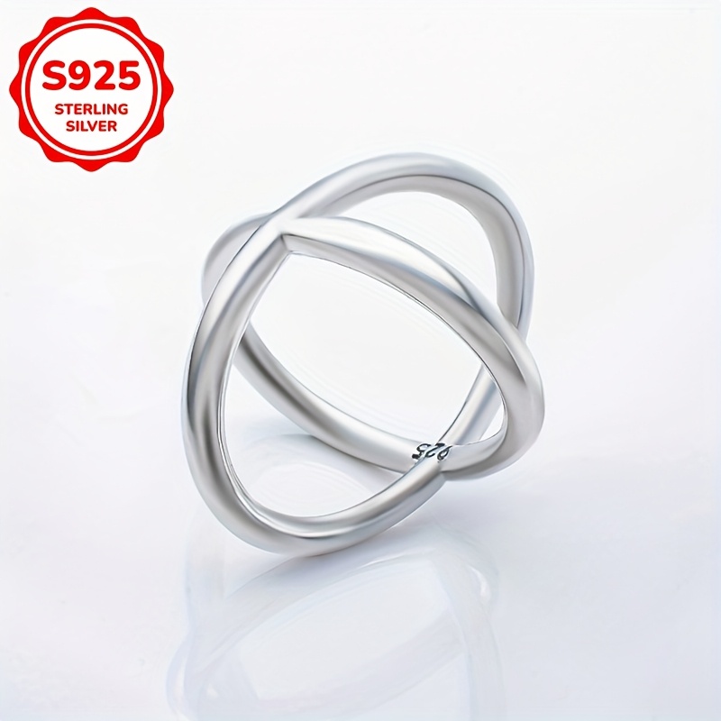 925Silver Retro Cross Women's Ring