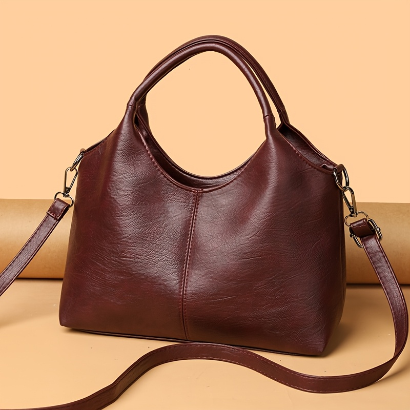 TEMU Women's Shoulder Bag, Exudes A Easy And Elegant Beauty. Soft Fabric Material, Natural Texture, . Large-capacity Main Pocket With Reasonable