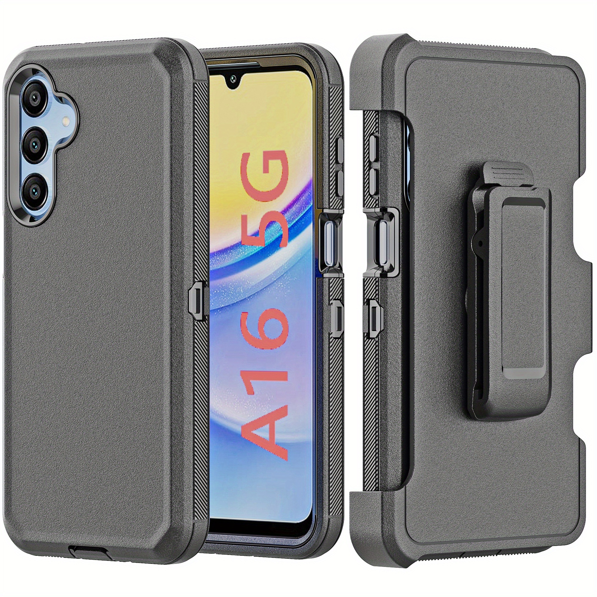 TEMU Phone Case - -one Protective Cover For Galaxy A16 5g/a17 5g, Featuring A Kickstand, Shock-resistant Hard Bumper, And Rugged Defense