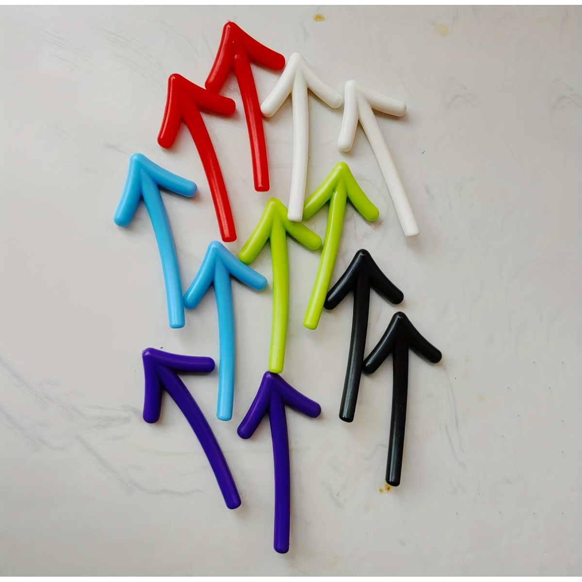 12pcs Random Color 3d Arrow Magnets Whiteboard Blackboard Magnetic Stickers For Photos Notes Party Decor