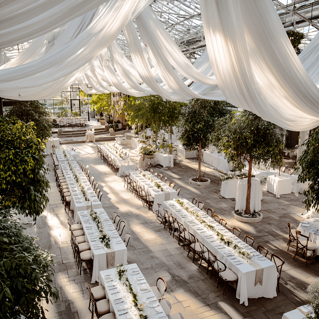 2.05m X 16. Wedding Arch Draping Fabric, White Curtains For Decorating Wedding Parties, Table Tops, Ceilings, And Festive Backgrounds