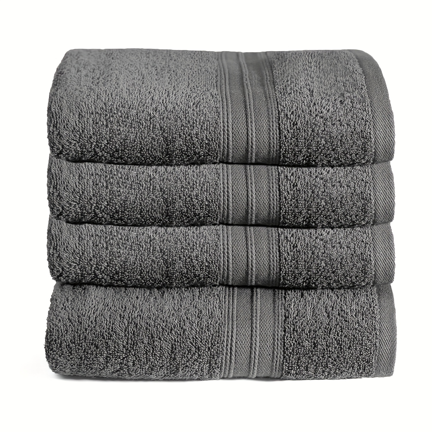 TEMU Handdoek & Badhanddoek Set, 4 stuks, Premium Kwaliteit, 100% Katoen, 550gsm, Maten: 30×50cm, 50×100cm, 70×140cm, Zeer Absorberend, Zacht