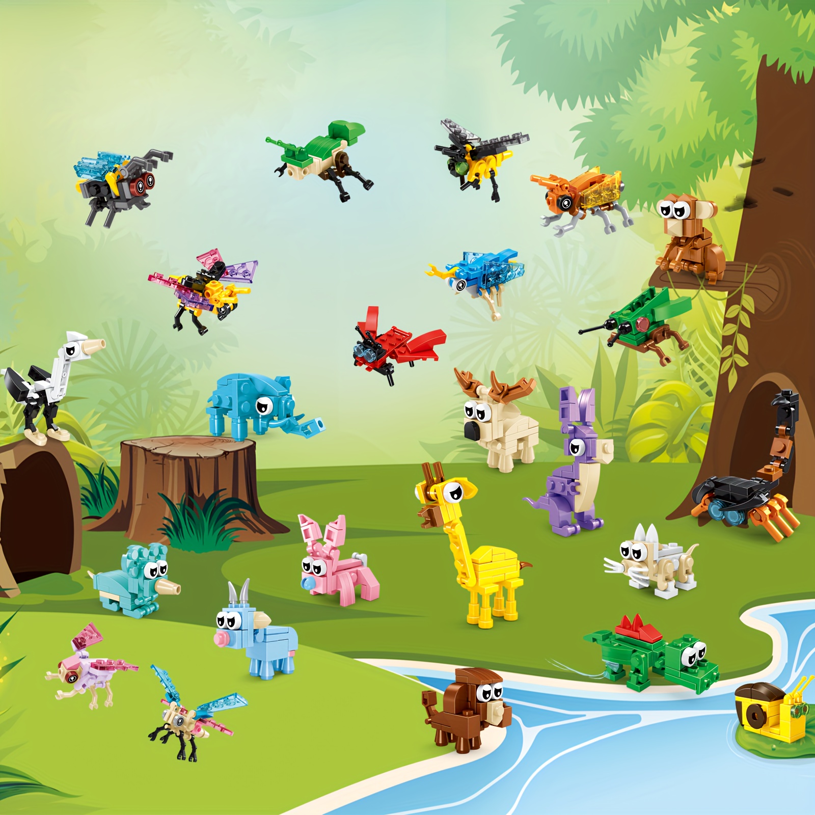 Forest Animals & Insects Assembly Models