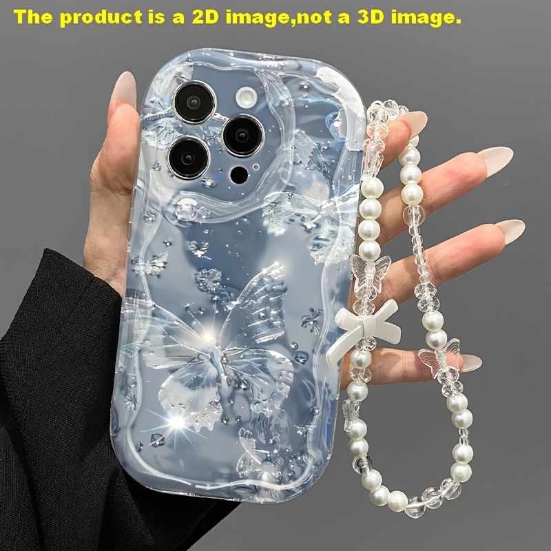 TEMU Phone Case: A Gorgeous Print, Stylish Graffiti, Designed Thick Shockproof Phone Case With A Cute Print And Chain Lanyard, Suitable For Iphone 11