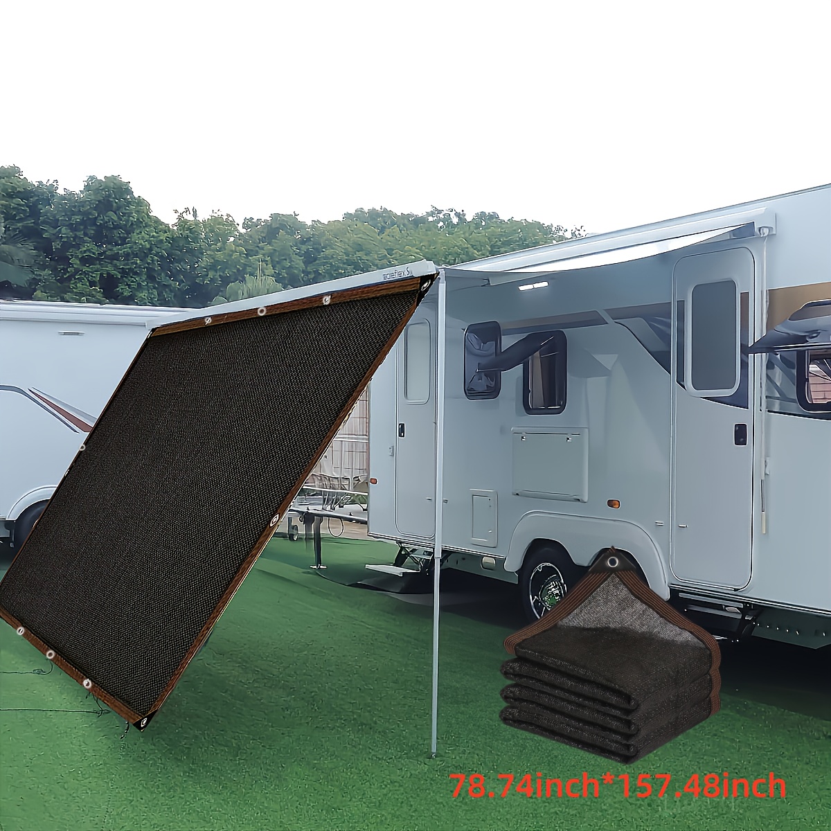 E-shop Sonnenschutzgewebe, Terrassenschutznetz, Outdoor-Wohnmobilmarkise, Neues schweres Gewebe mit verstärkten Kanten für Reißfestigkeit. Geeignet für