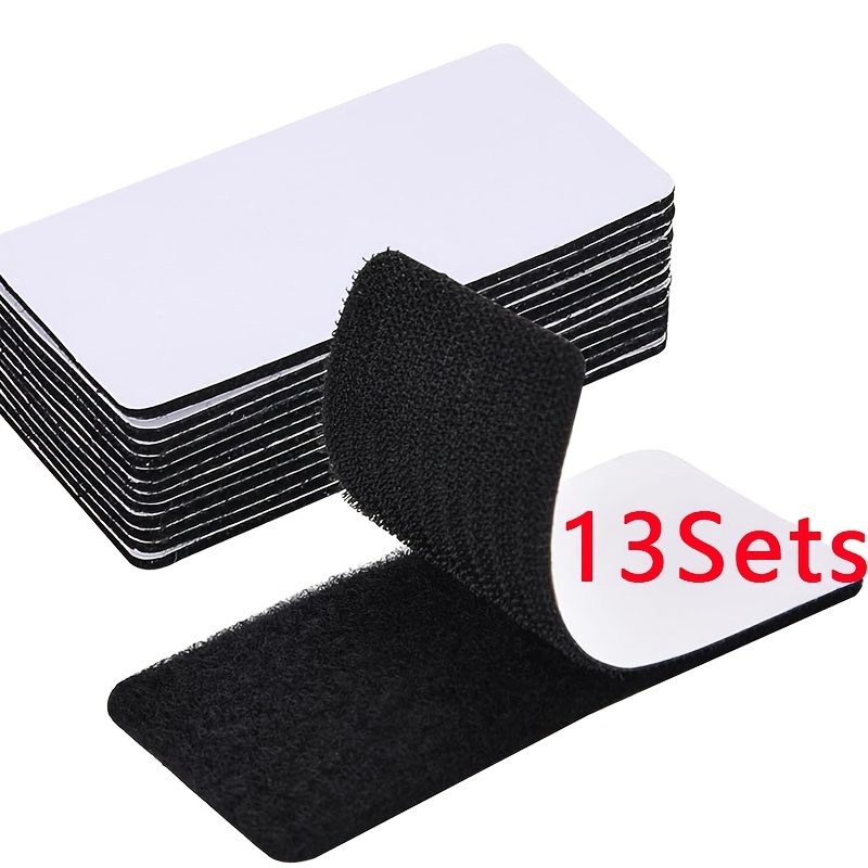 TEMU 13 Sets Heavy Duty Hook And Loop Tape Suitable For Home And Office - Double-sided Sticky Backing With Hook & Loop Fasteners, Roll (2in.x 4in.)