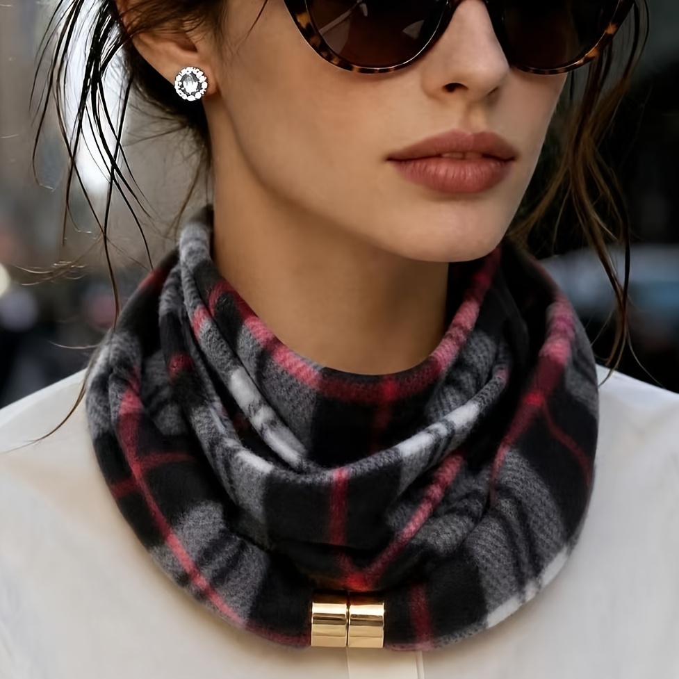 TEMU New Neck Scarf, All-match Scarf, British Warm Neck Warmer, Commute Temperament Style, Premium All-match Neck Scarf, Unisex Couple Style Suitable