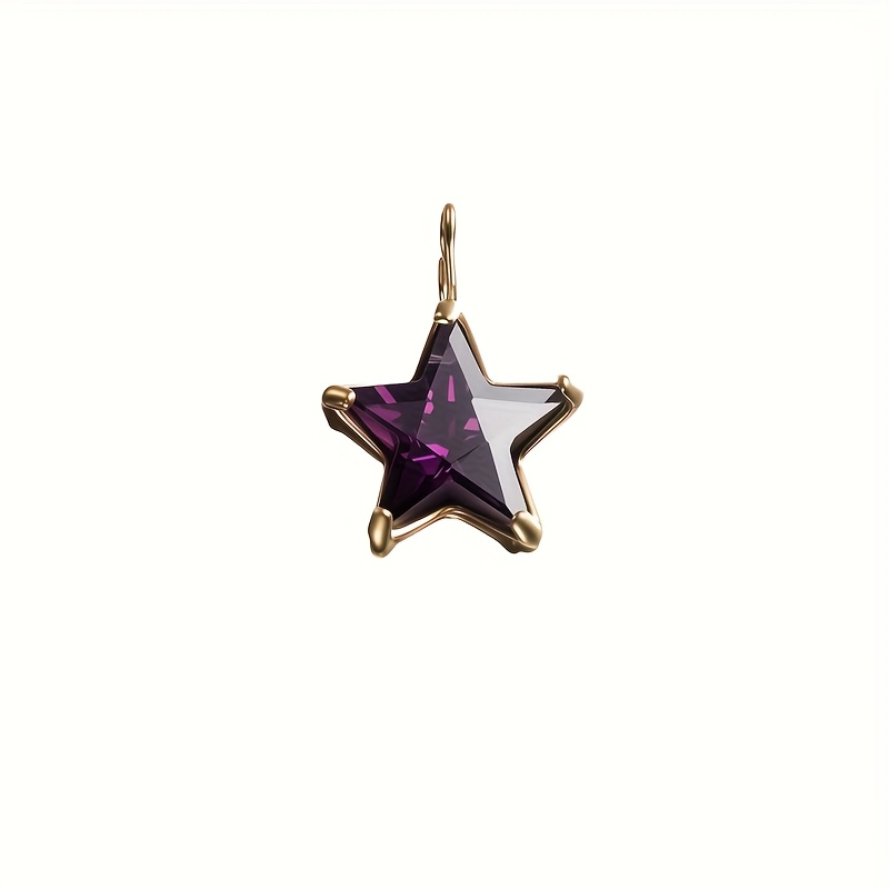 Star and Heart-Shaped Colorful Zirconia Pendant
