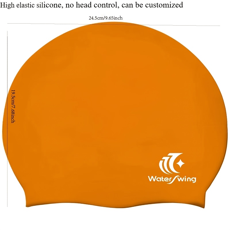 Solid Color Silicone Swim Cap for Adults