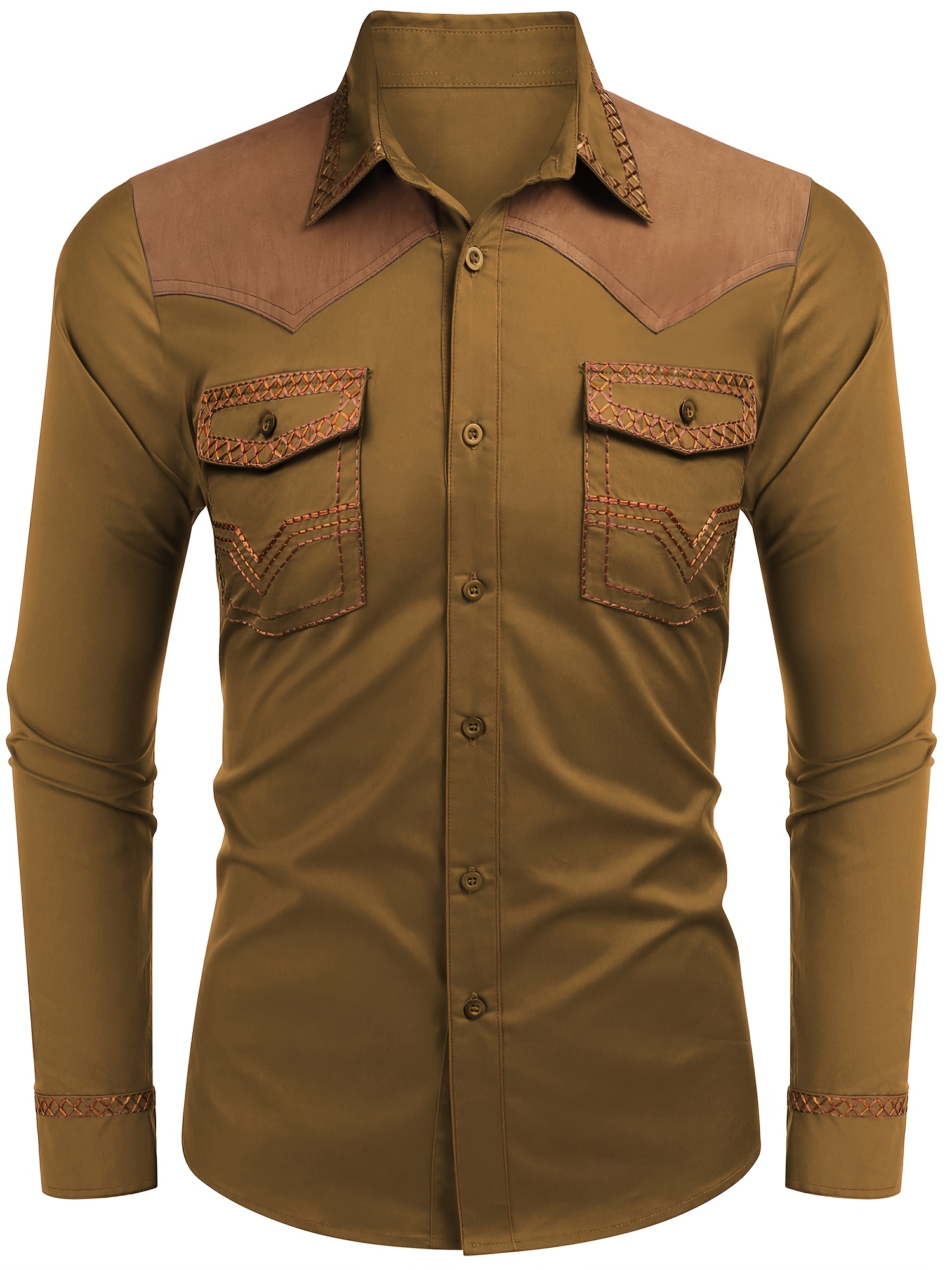 Mens Snap Button Shirts SALVAJE OESTE Western Embroidered For Men Casual Button Down Long Sleeve Shirt Floral Retro Shirt Black-King Blue 3X Large, Black-royal Cowboy Shirts