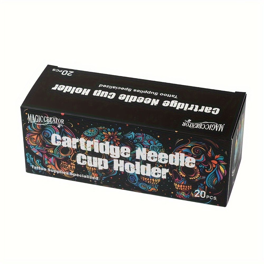 Image of 20 Leak-proof Tattoo Ink Wash Cups - , , And Dry For Cleaning Needle Cartridges - Convenient Box Of Professional-grade Tattoo Supplies, Designed For Mixing And Cleaning - No Batteries Required