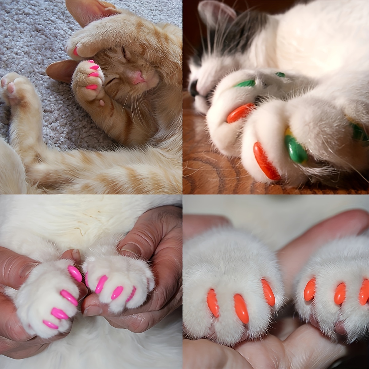 Plastic caps for cat clearance claws