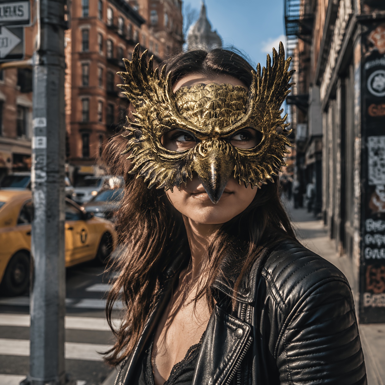 Golden Silvery Halloween Owl Half Face Masks Set