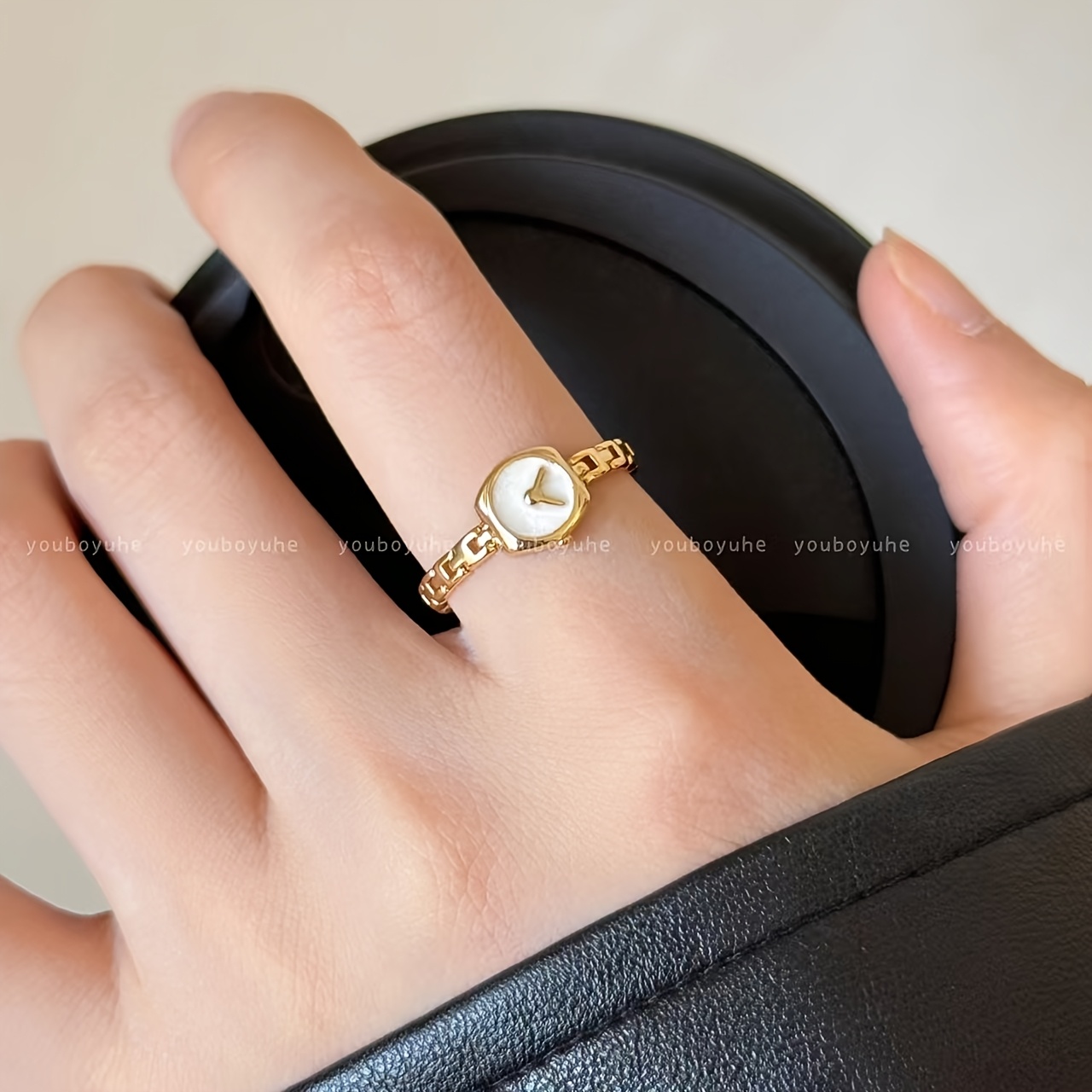 2pcs Vintage Fashion Watch-Style Ring Set