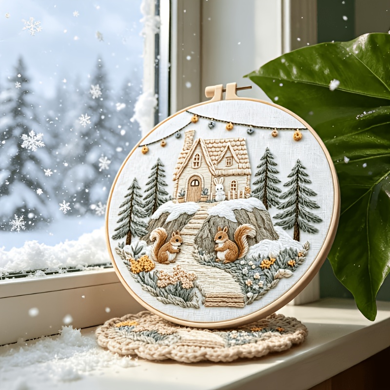 Small Animal House Handcraft Material Pack Embroidery Kit