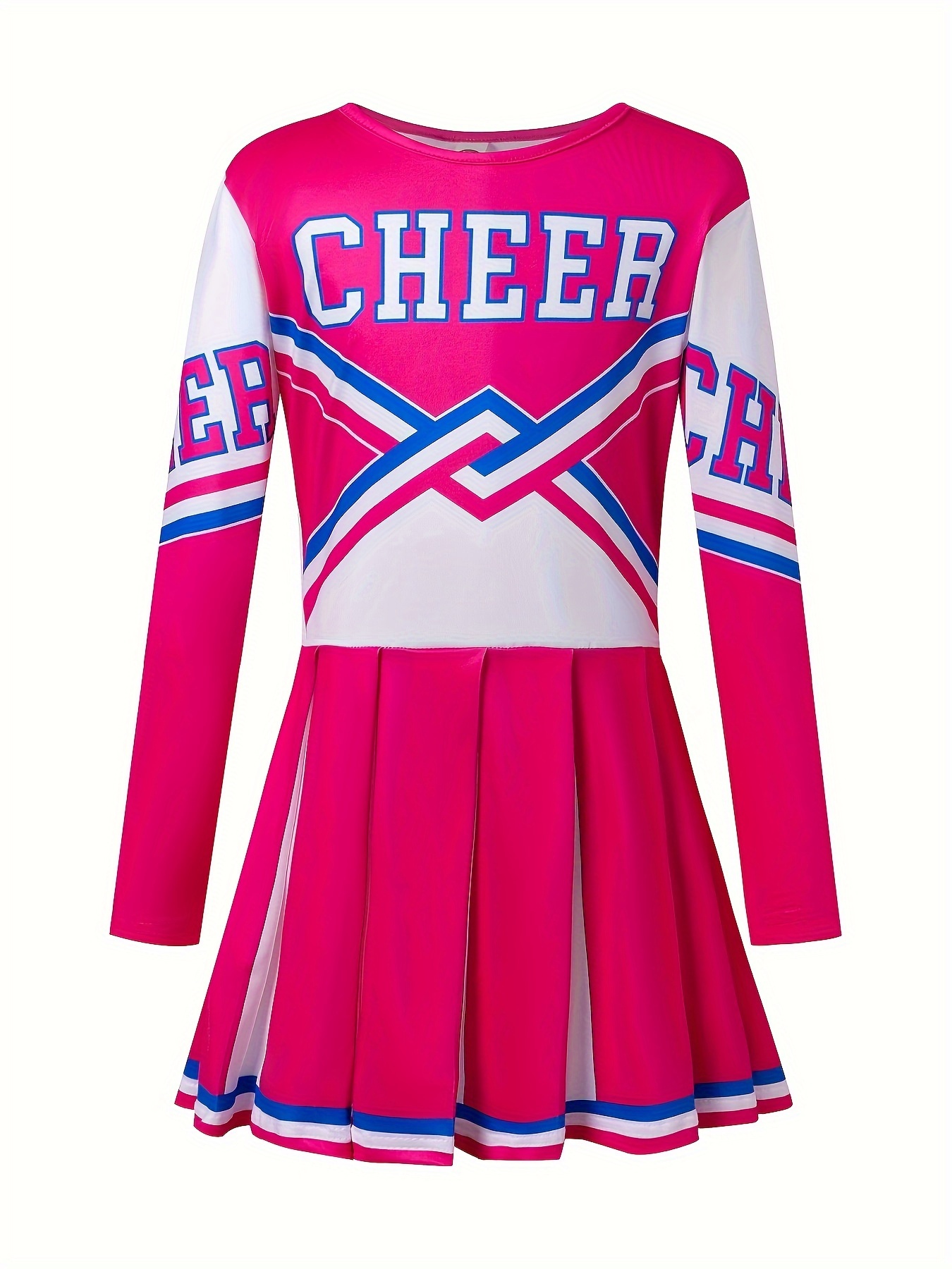 cheerleader dress cheer letter print high neck long sleeve Temu