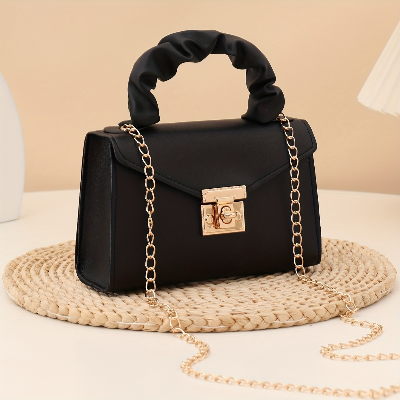 Fashionable Soft Wristlet Crossbody Bag For Daily Shopping, Chain Strap Women's Bag, Versatile Square Handbag