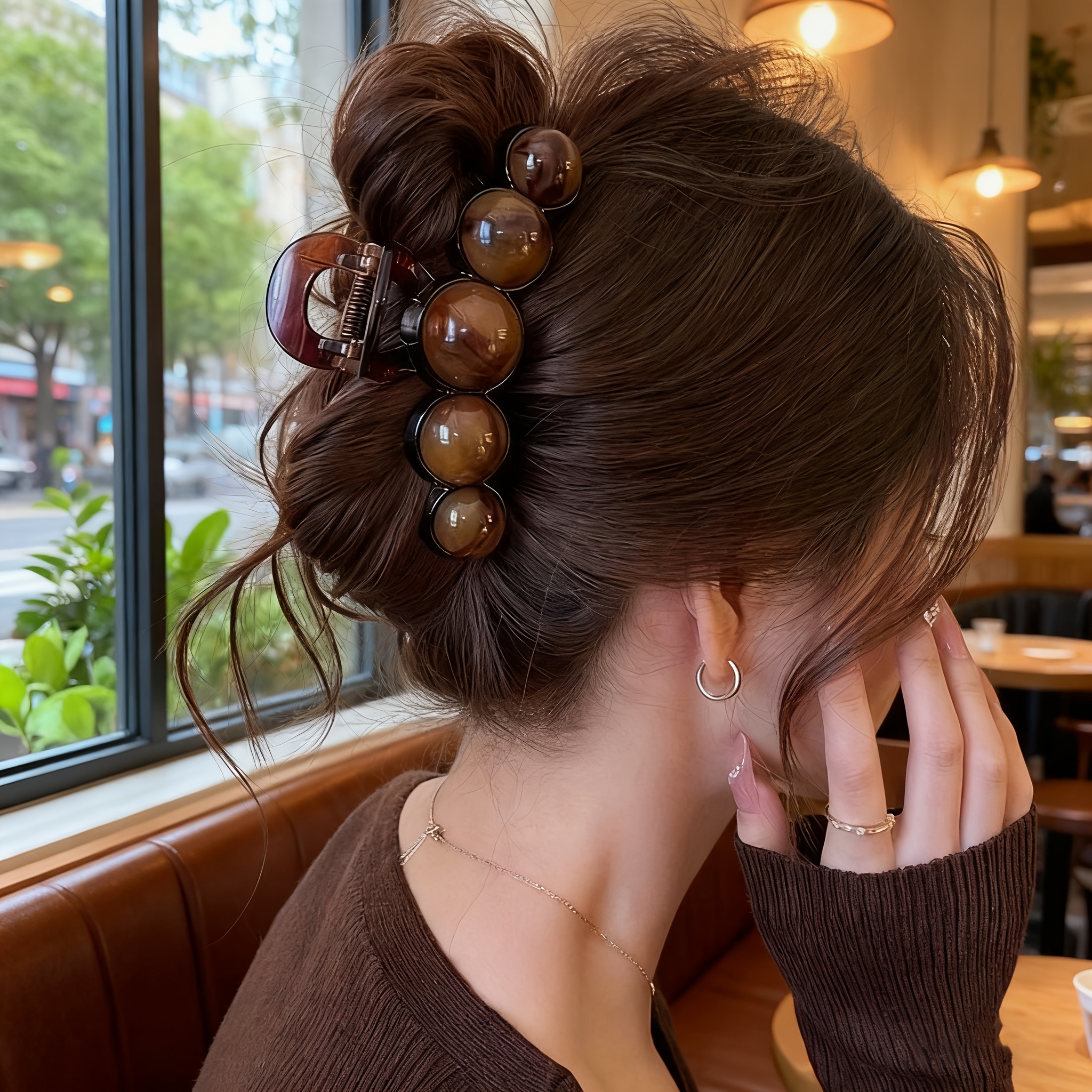 TEMU 1pc Elegant Large Shark Clip! High-quality Texture, Not Cheap, Large Size Holds All Hair Types, Non-slip Design Eliminates Hair Styling Hassles,