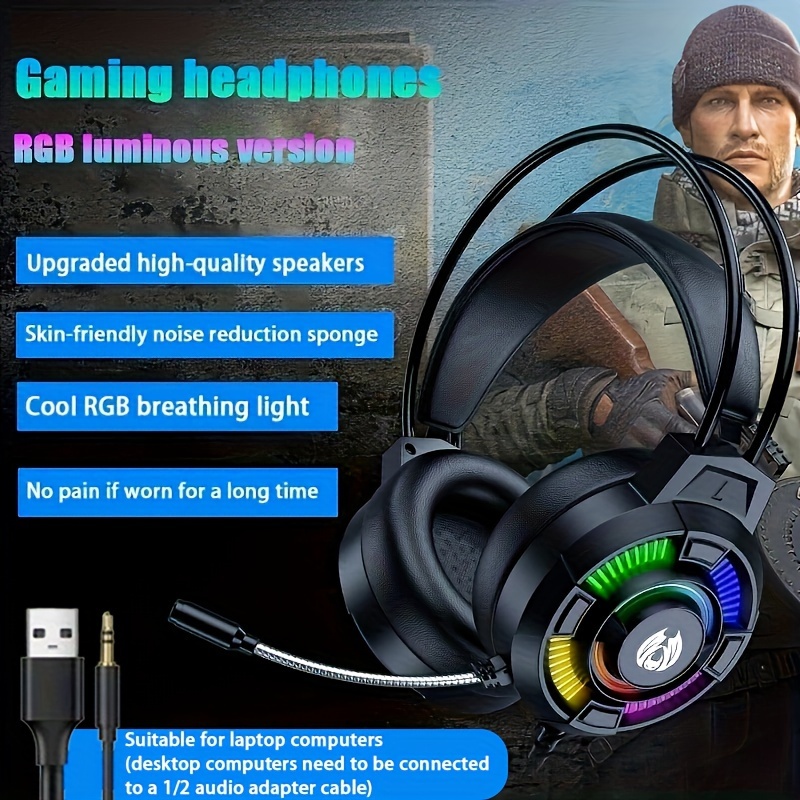Bajo HD Gaming Headset Auriculares estéreo Auriculares con