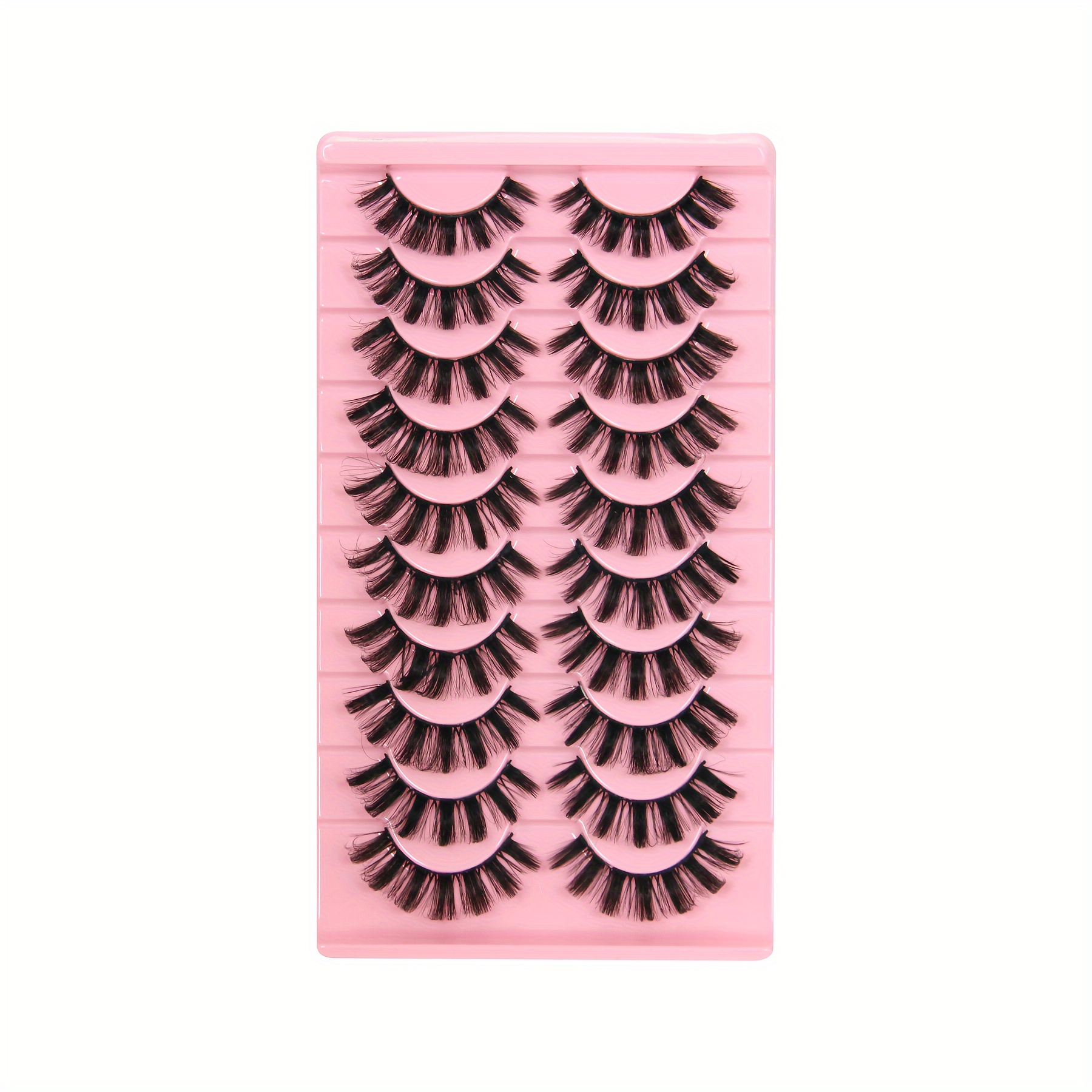 Image of 10 Pairs Of 3d Fine Lashes, Fluffy And Lightweight False Eyelashes, Made From Mink, Perfect For Dating, Parties, And Prom Makeup