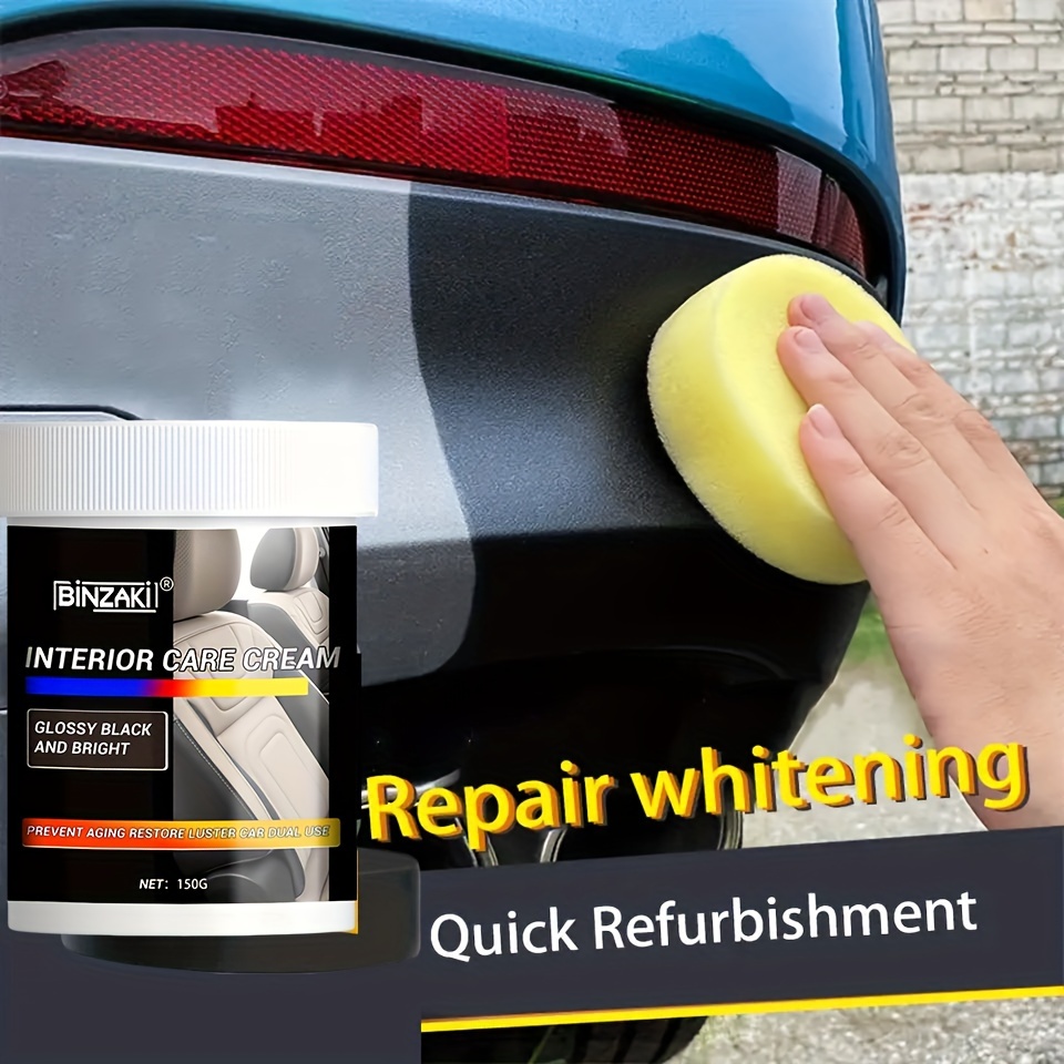 

Binzaki Interior Care Cream - Plastic Part Gloss Black And Bright Refurbisher, Anti-aging Whitening Repair Paste For Car Dashboard, Tire, And Leather - 150g