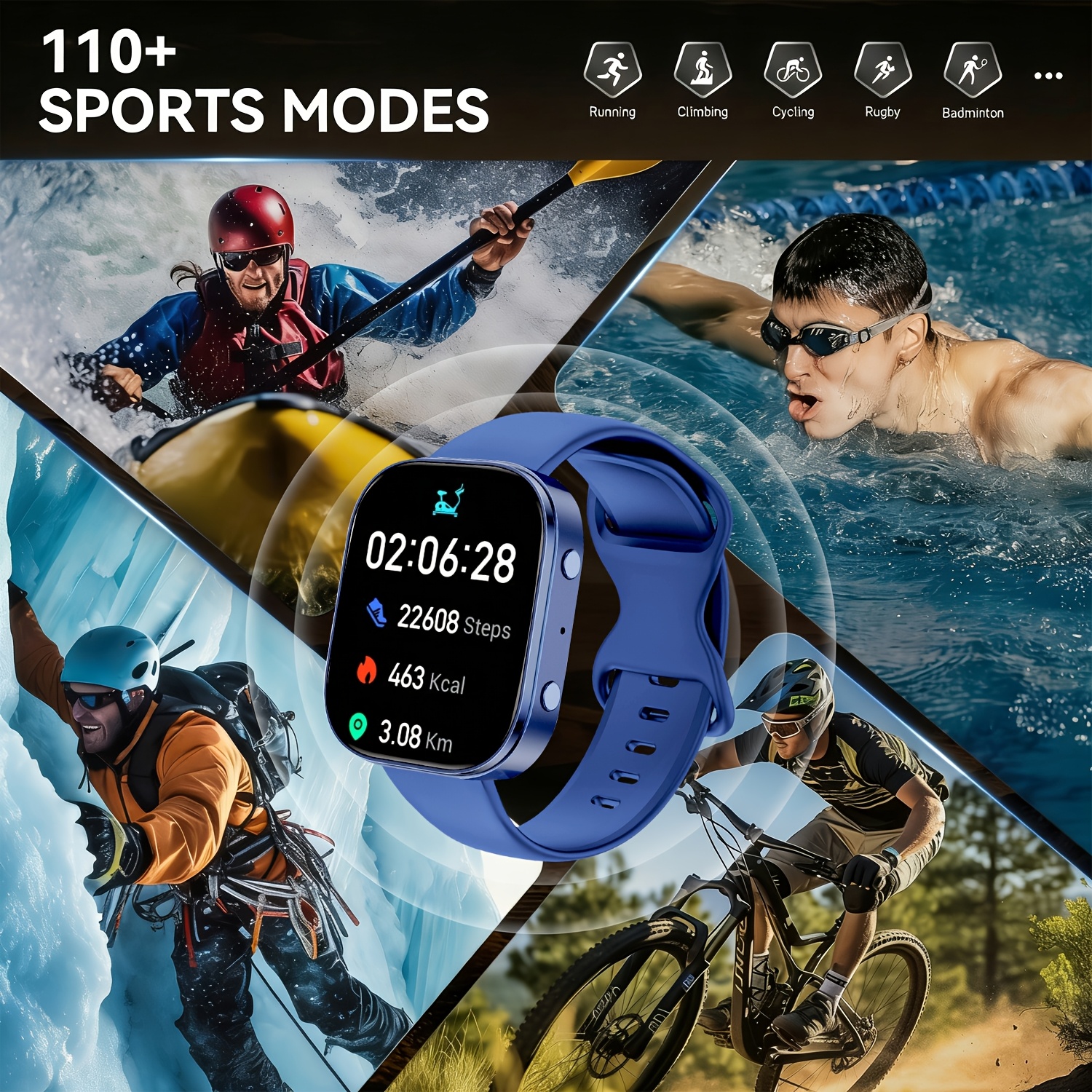Smartwatch with Wireless Calling and Multiple Sports Modes