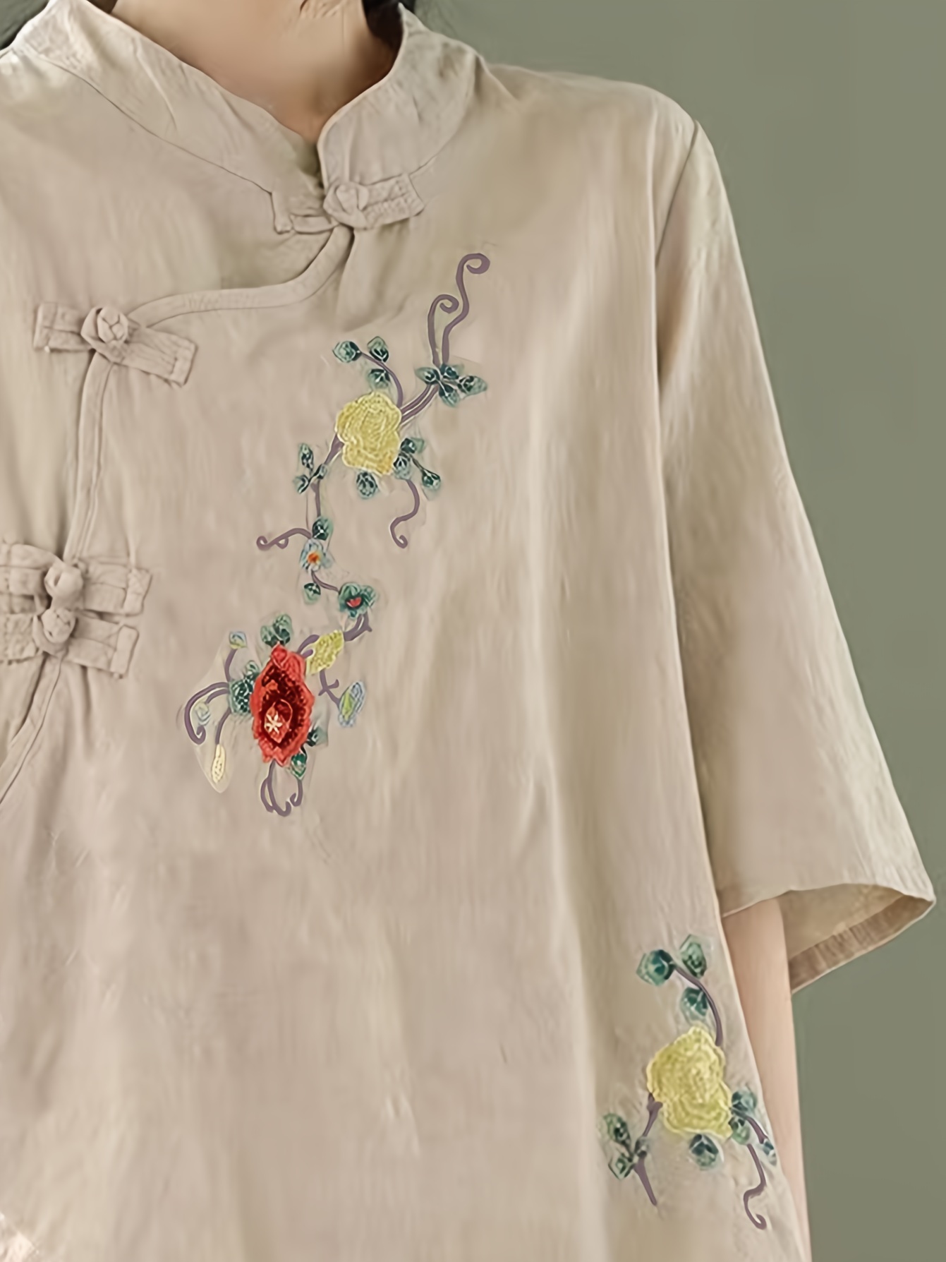 Traditional chinese blouse shirt tops for women ma... - Grandado