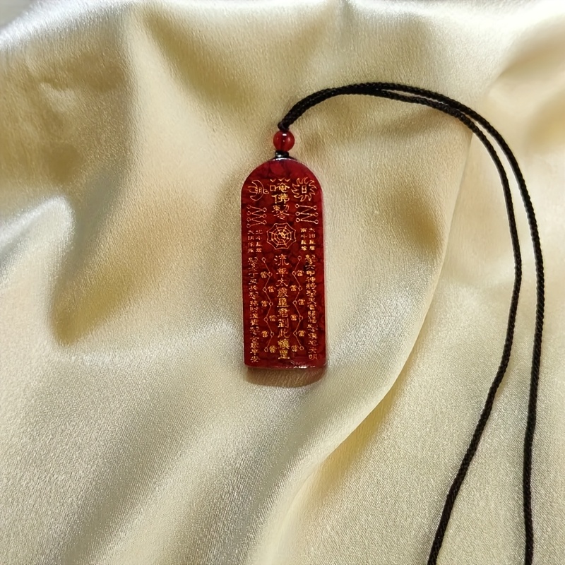 Chinese Ethnic Style Cinnabar Necklace Pendant