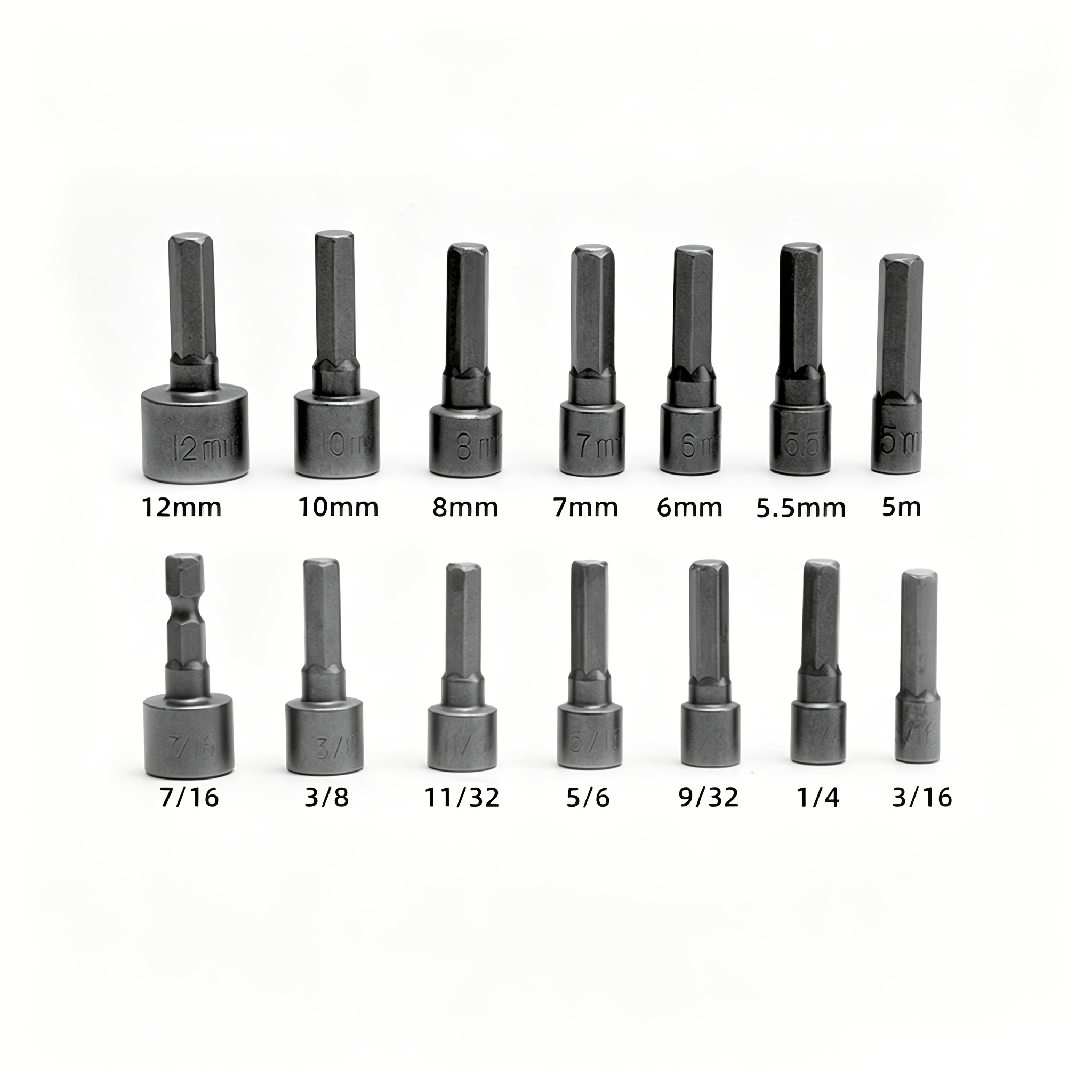 TEMU 14pcs Magnetic Impact Screwdriver Socket Set, Complete With Extension Socket Adapters And Compatible With Electric Drills And Impact Wrenches
