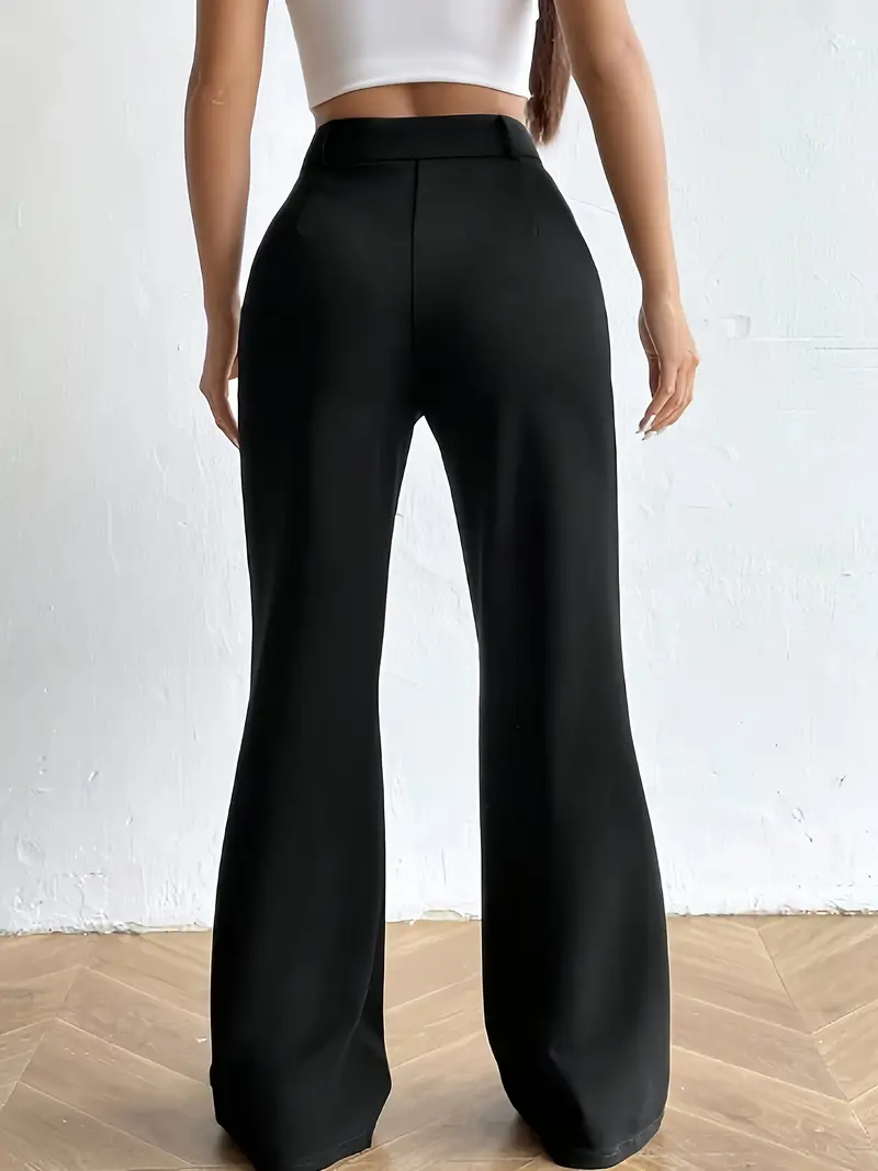 ausgestellte Hose, lässige Hose mit hoher Taille für Frühling und Herbst, Damenbekleidung 1