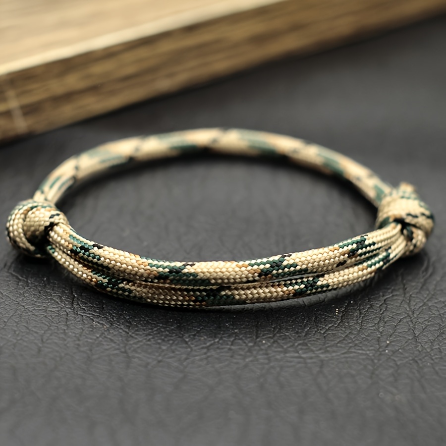 Men's Nautical Bracelet Nylon Adjustable Size Paracord Fashion Easy Friendship Bangle